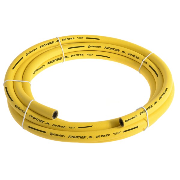 3/8" x 25' Yellow EPDM Rubber Air Hose, 300 PSI, Bulk Hose